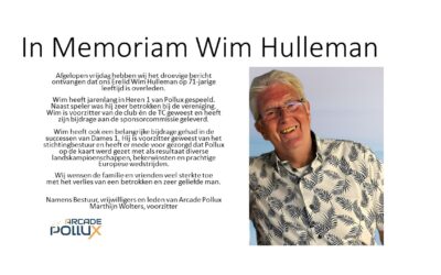 IN MEMORIAM Wim Hulleman